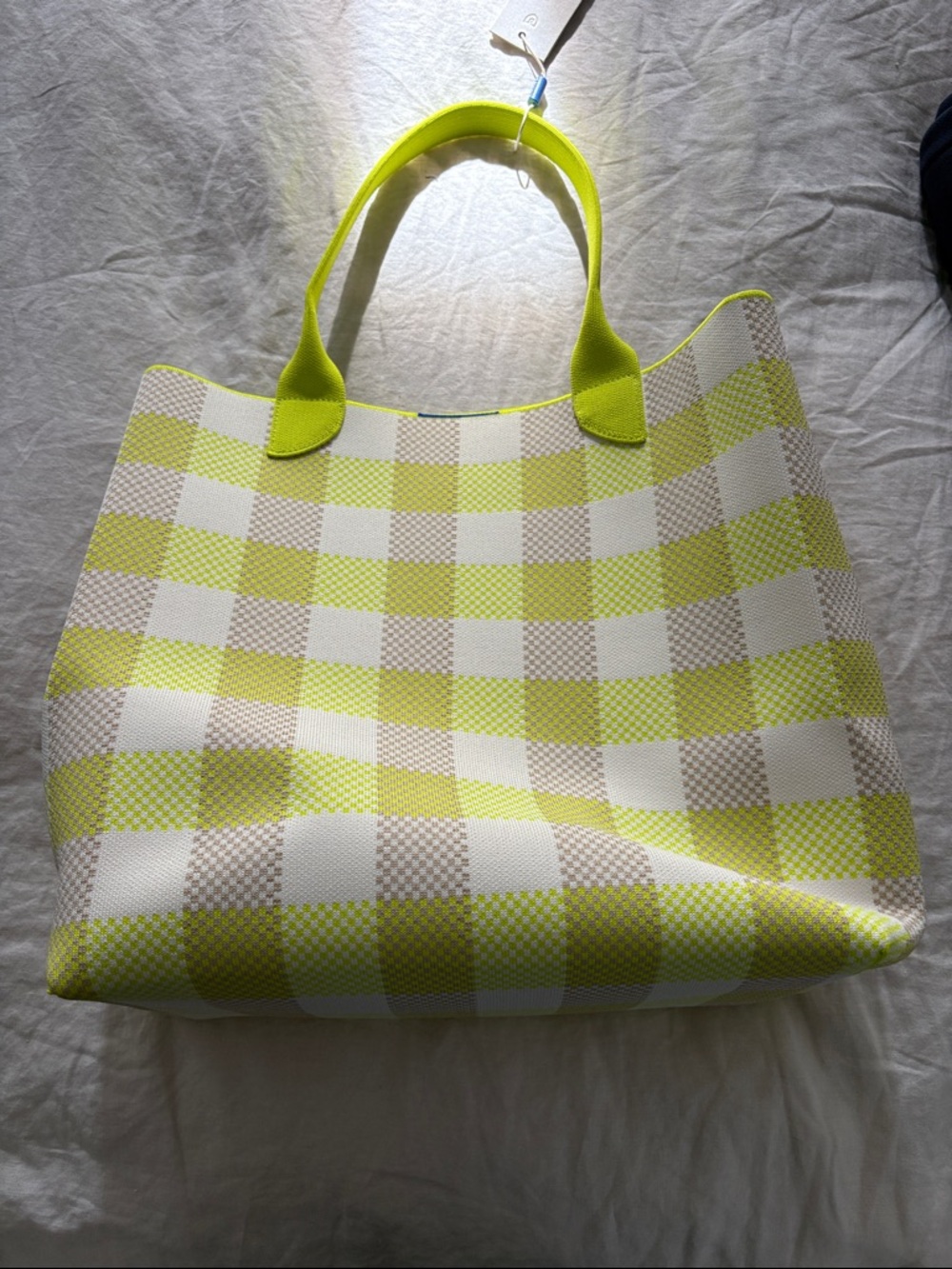 Rothy’s lightweight tote in citrus gingham